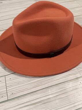 Brixton Terra Cotta Fedora with Dark Brown Band